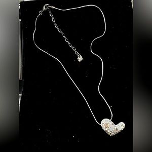 COPY - Retired “2006” SWAROVSKI CRYSTAL & Opal 18” adjustable Heart Pendant Nec…